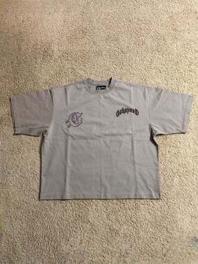 Godspeed Natural Disaster Stone Wash Skeleton Graphic Crew Neck T-Shirt